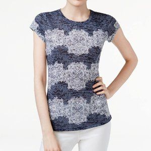 Inc Lace Burnout Tshirt